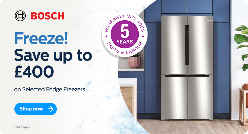 Save up to £400 on selected Fridge Freezers