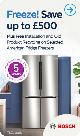 Save up to £400 on selected Fridge Freezers