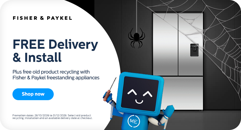 Free Delivery, install and recycling with selected freestanding fisher paykel appliances