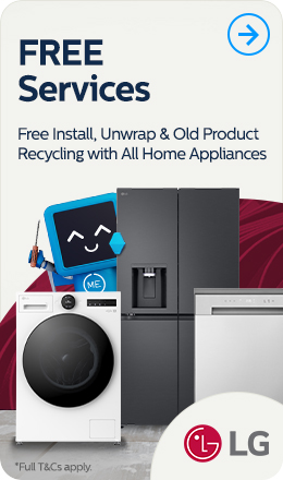 Free Installation, Unwrap and Old Product Recycling with LG Home Appliances