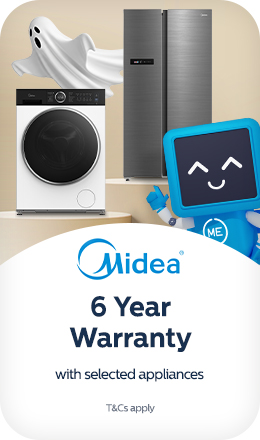 6 Year Warranty with Selected Midea appliances