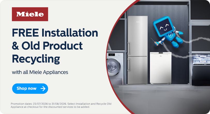 Free Installation and Old Product Recycling with all Miele Appliances