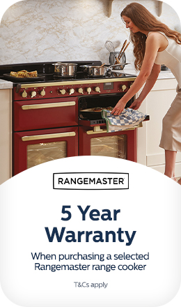 5 year warranty on selected rangemaster range cookers