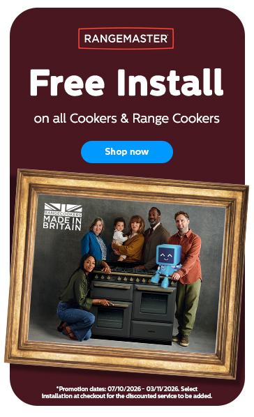 Free installation on all cookers and range cookers