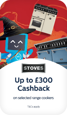 up to three hundred pounds cashback on selected stoves range cookers